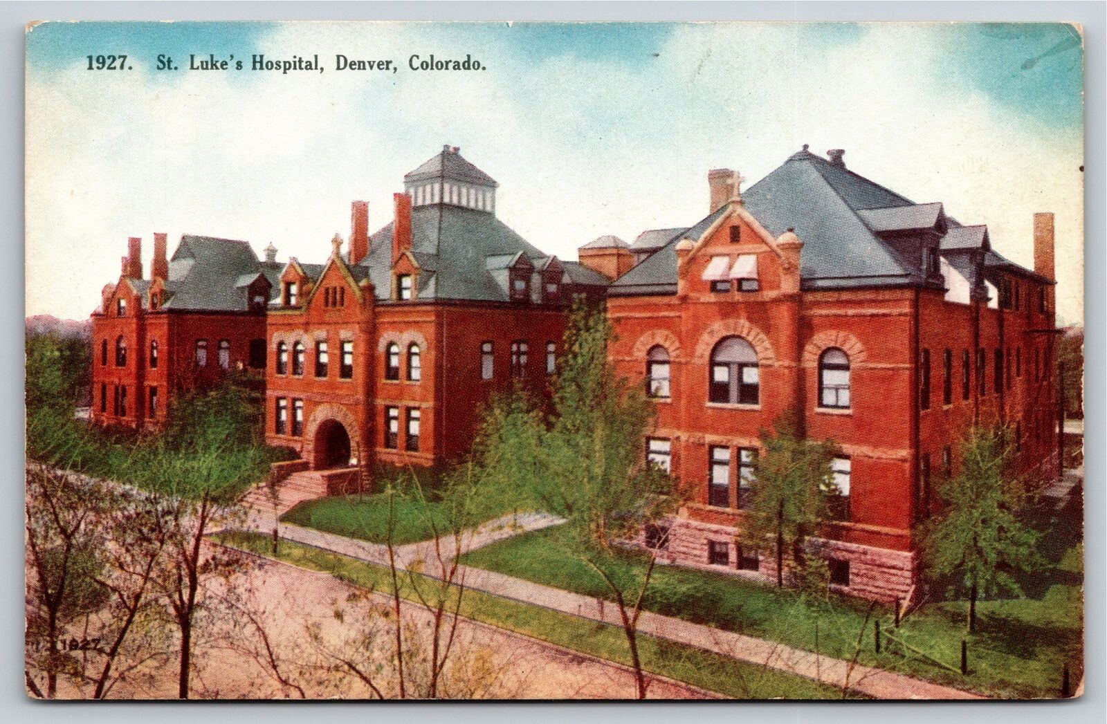Denver Colorado~Air View St Luke\'s Hospital~Vintage Postcard
