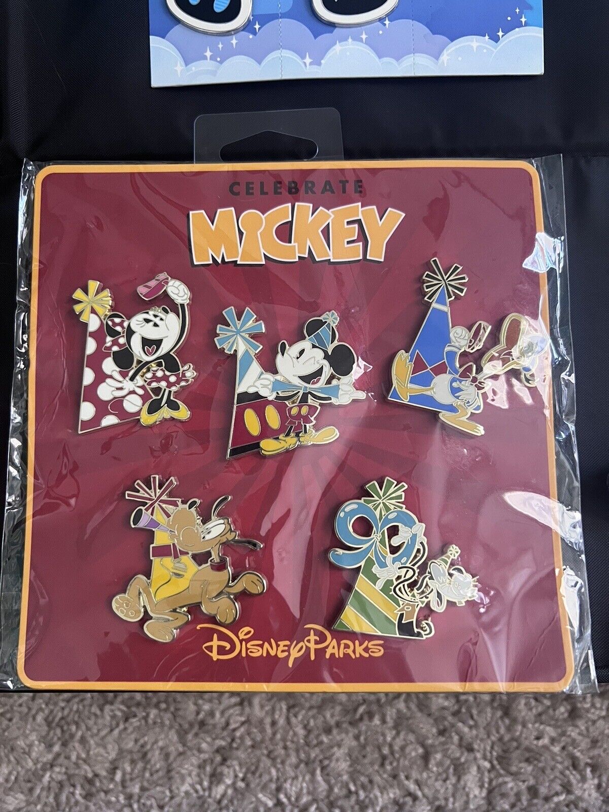 Disney Parks  Celebrate Mickey  & Friends 90th Booster 5 Pin Set (Sealed & New)