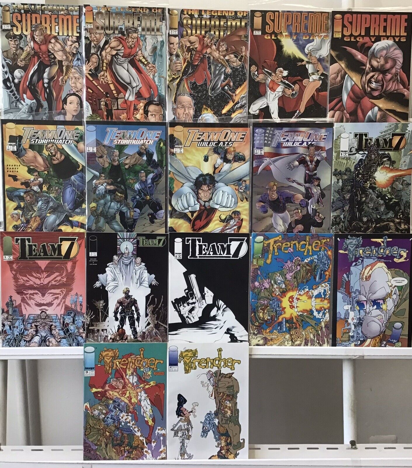 Image Comic Sets - The Legend Of Supreme, Team One, Team 7, Trencher - See Bio