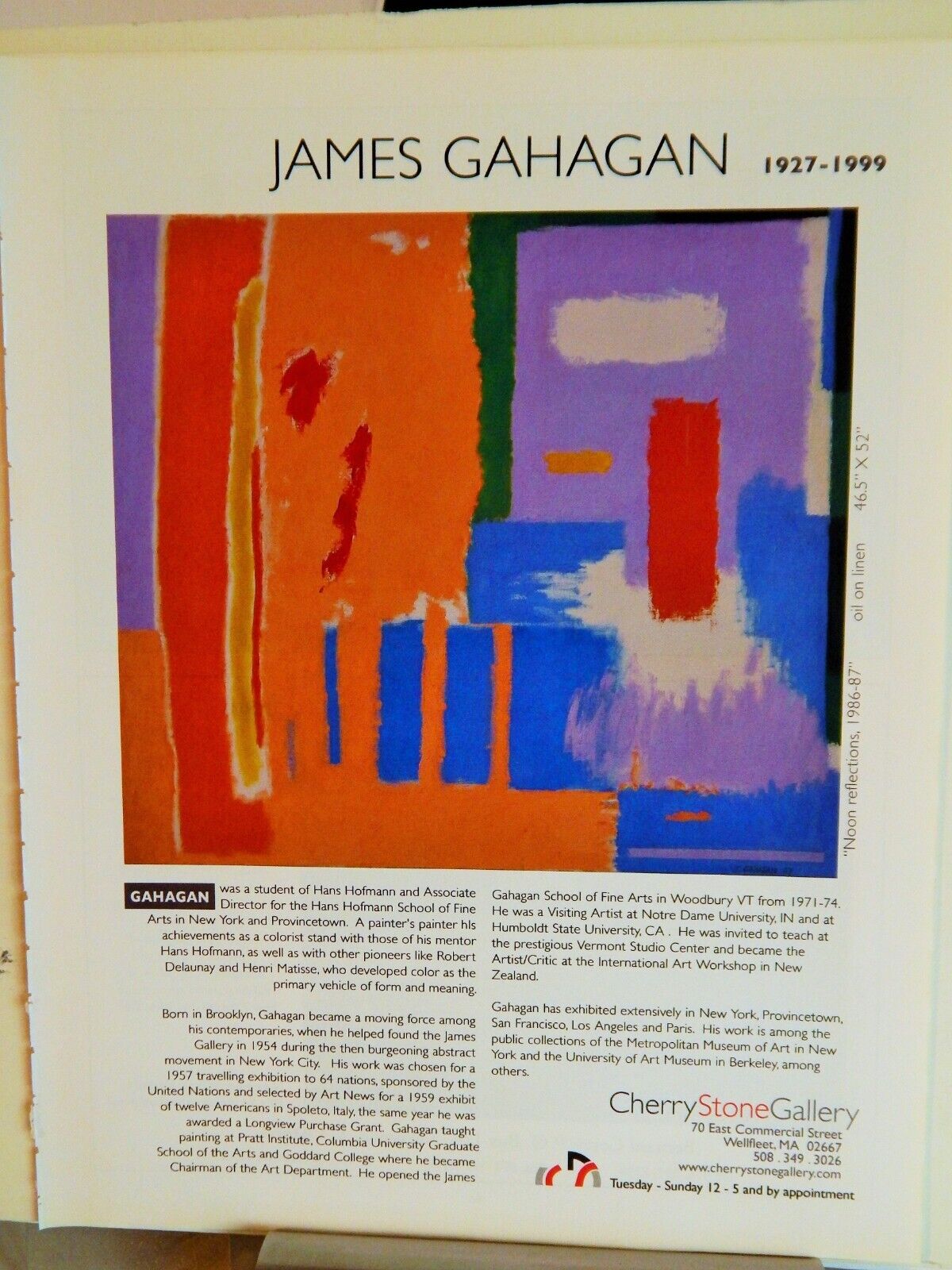 JAMES GAHAGAN / HOBSON PITTMAN  ART PIECES ORIG VTG 2004=2 ADVERTISEMENT,