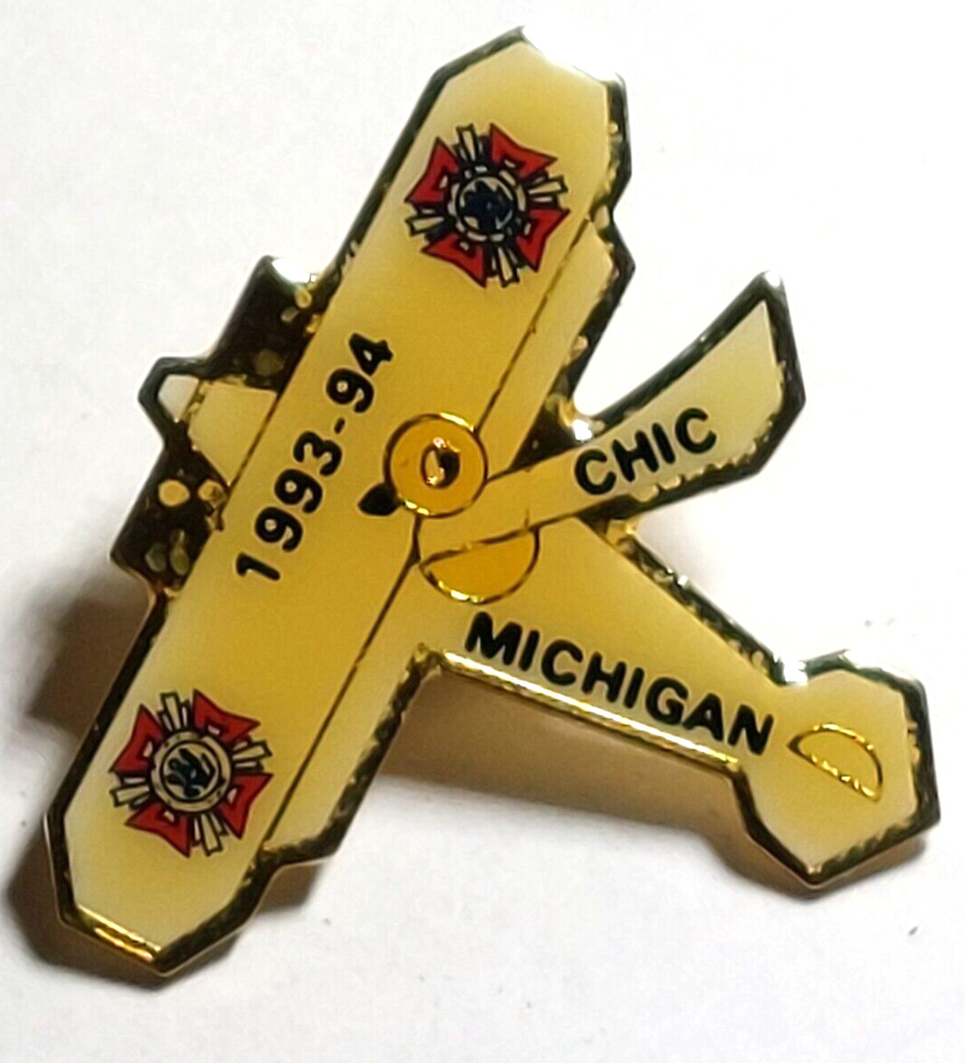 VFW 1993-1994 CHIC Michigan Biplane Lapel Pin (092823)