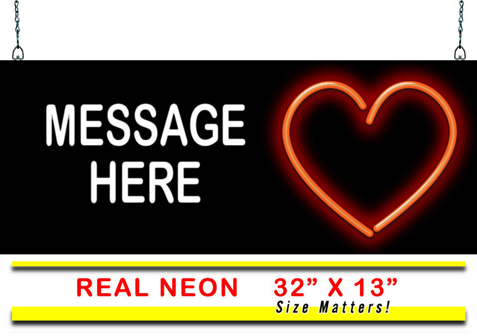 Custom Message Heart Neon Sign | Jantec | 32