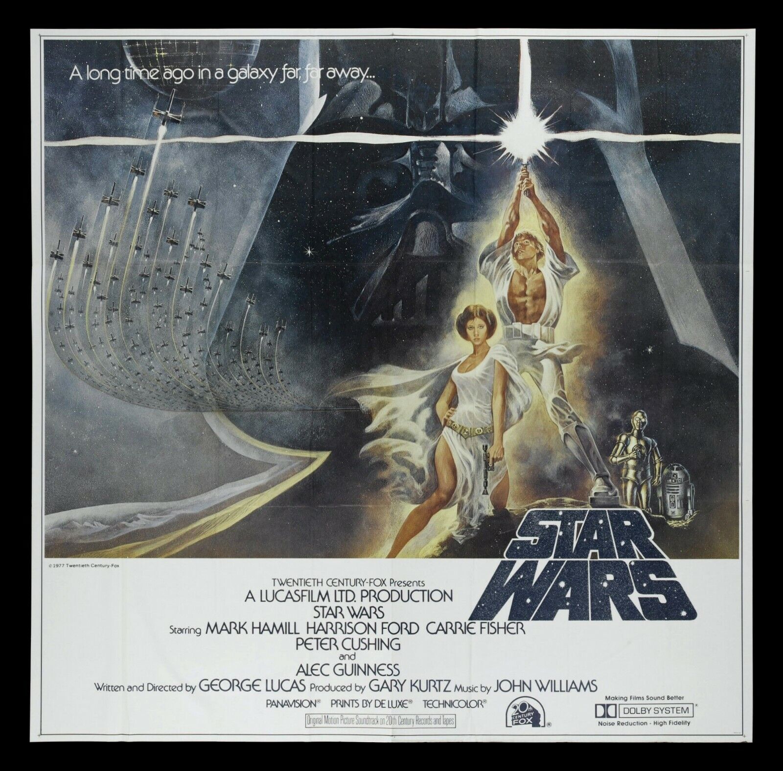 STAR WARS 💥 CineMasterpieces 1977 HUGE RARE ORIGINAL VINTAGE MOVIE POSTER 💥