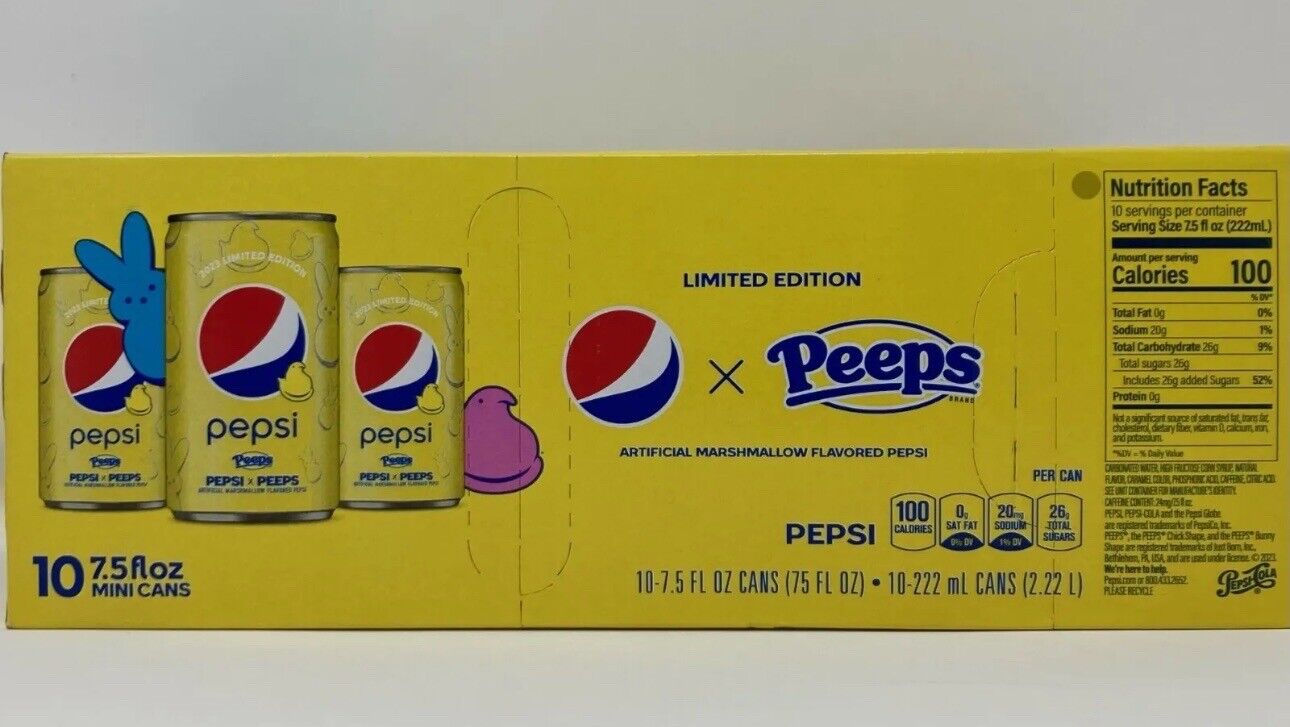 PEPSI x PEEPS Easter Limited Edition Mini Can 10-Pack Exclusive Rare Soda