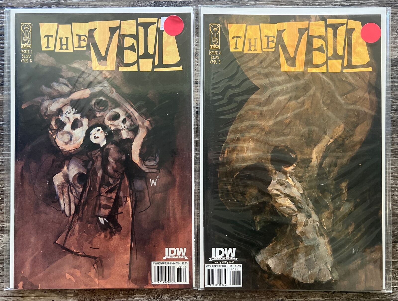 The Veil #s 1&2 - IDW Comics - Clean Copies - Ashley Wood Art - HTF - Low Print
