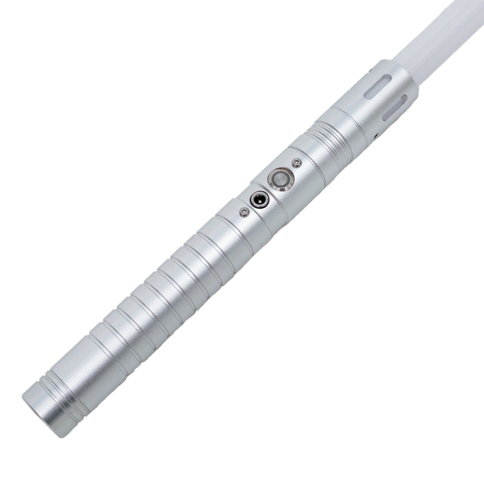 RGB Lightsaber, Aluminum Silver Hilt, Three Sound Effects, for adults and kids