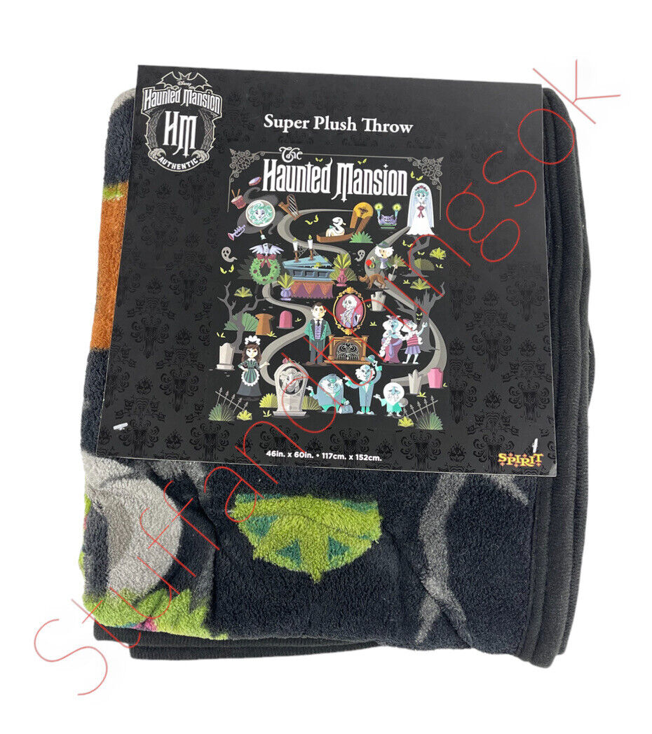 Disney The Haunted Mansion Map Super Plush Throw Blanket 46\