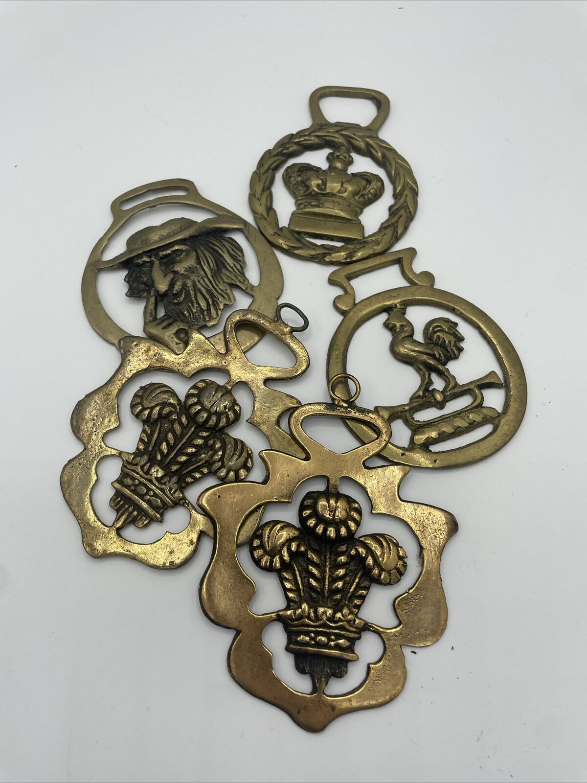 Brass Horse Medallion Bundle  / Antique / Lot of 5