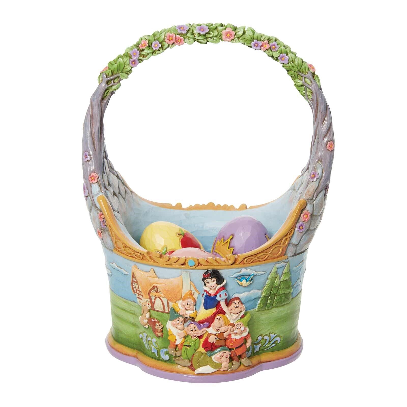 Disney Traditions By Jim Shore Snow White Easter Basket With Three Eggs 6010105