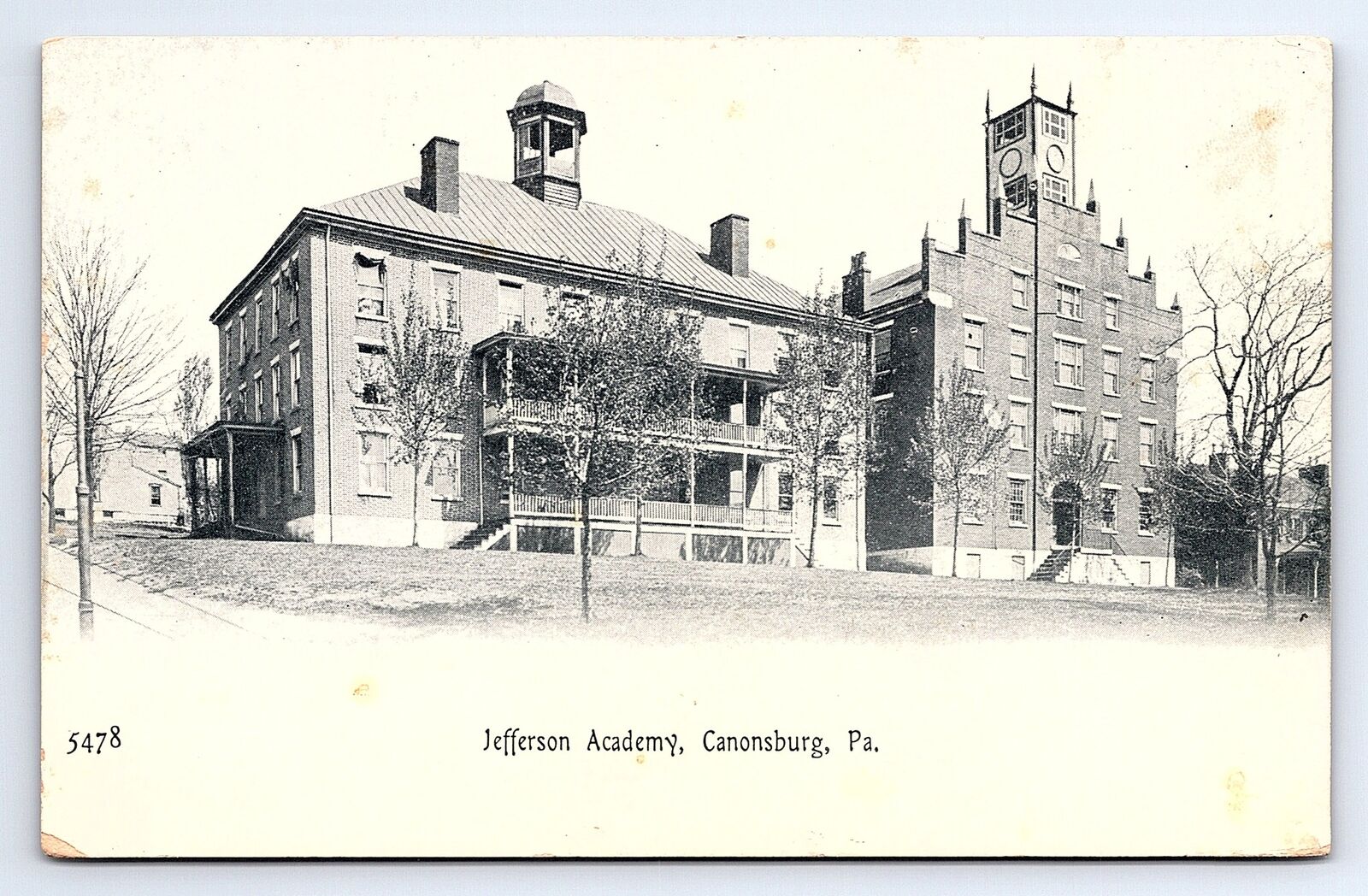 Postcard Jefferson Academy Canonsburg Pennsylvania