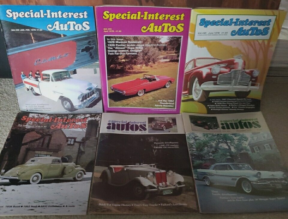 1978 Vintage Hemmings Special Interest Autos Car Magazine Lot Of 6 Full Year