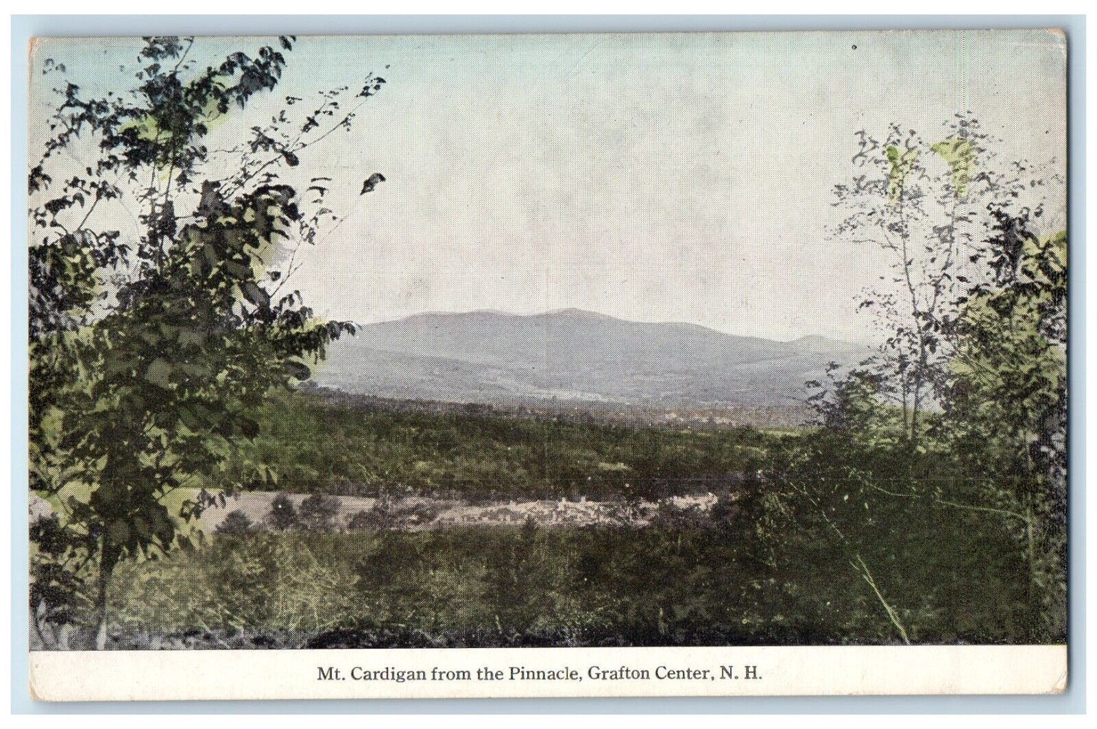 MT. Cardigan From The Pinnacle Grafton Center New Hampshire NH Vintage Postcard