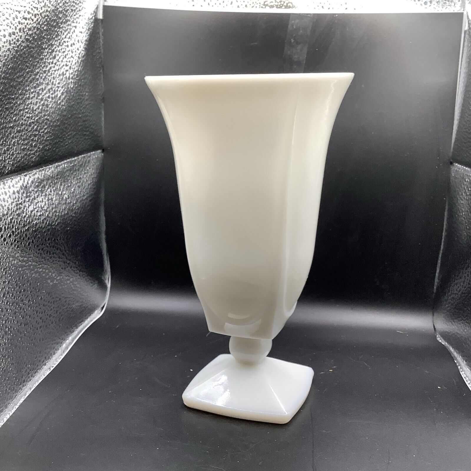 Vintage Art Deco Milk Glass Vase