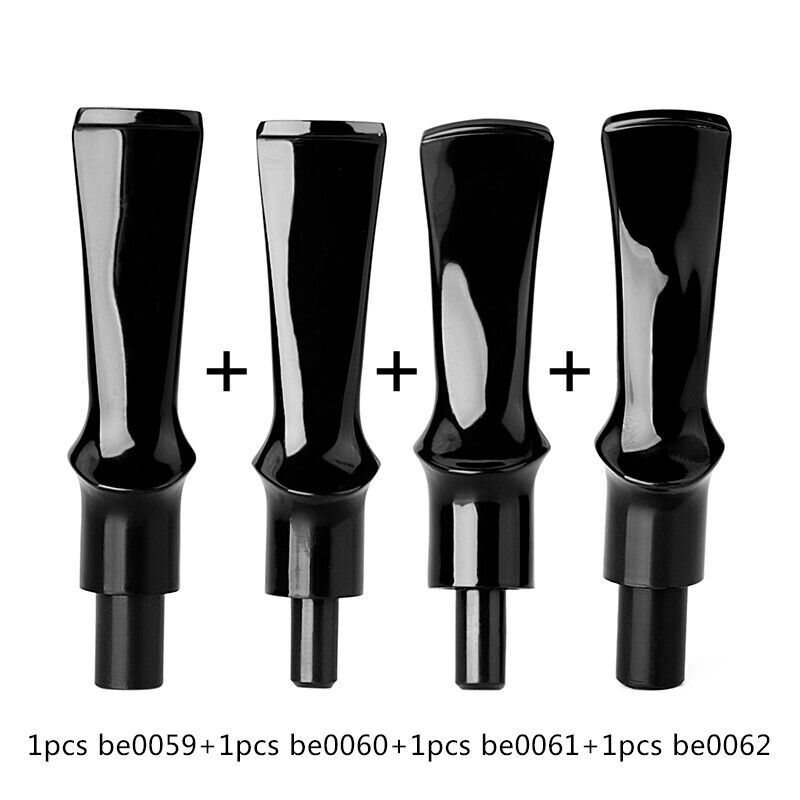 4pcs 3/9mm Bent Curved Saddle Stem Mouthpiece Replacement For Tobacco Pipe DIY