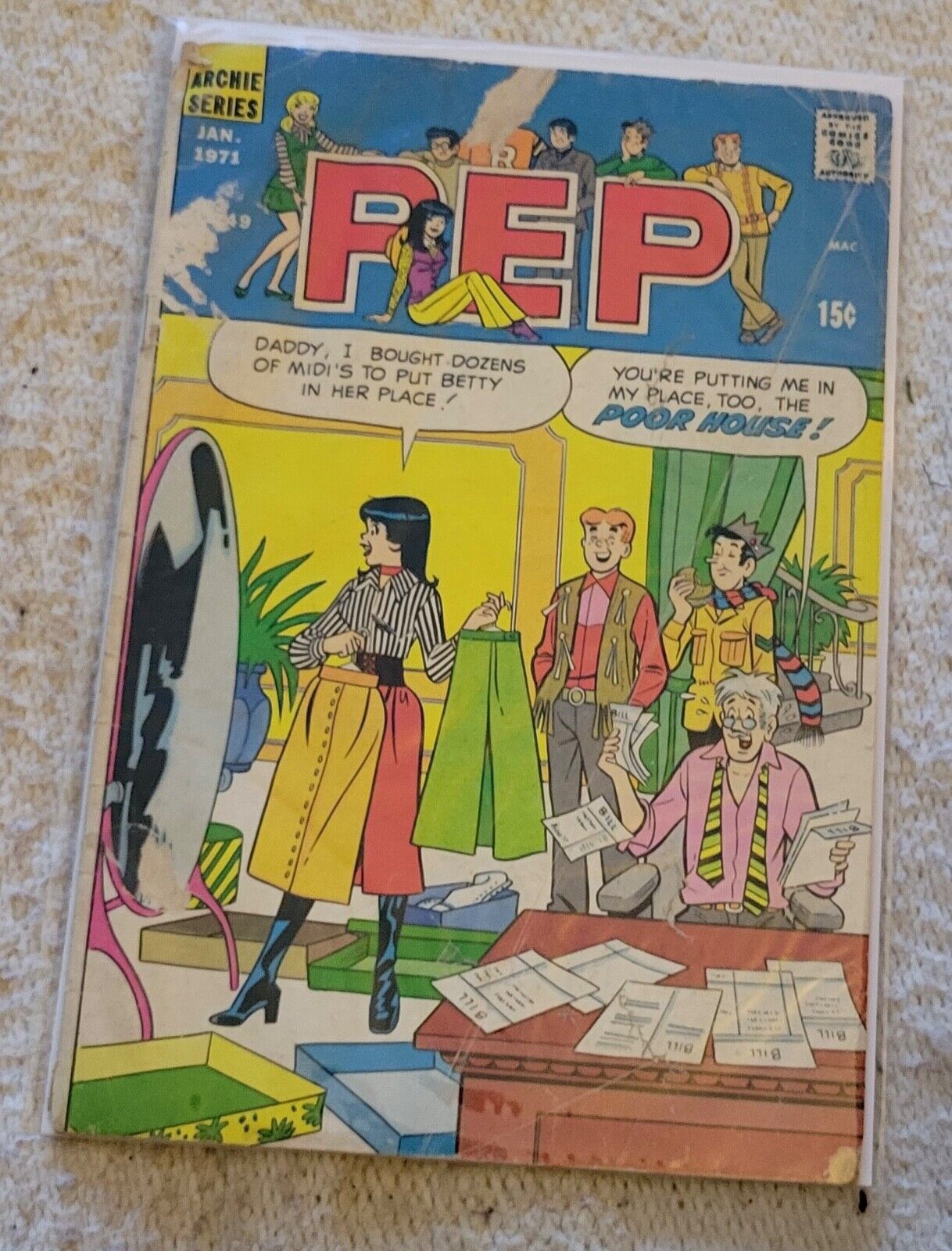 9 Vintage Pep Comics #249-397