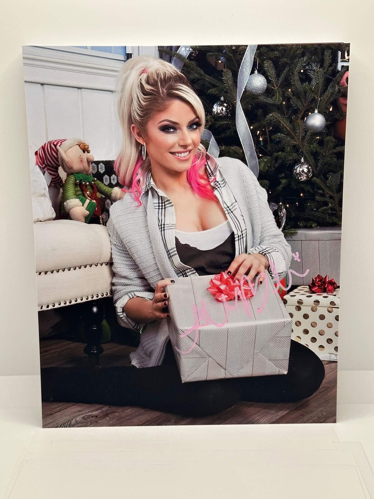 Alexa Bliss Christmas Signed Autographed Photo Authentic 8X10 COA
