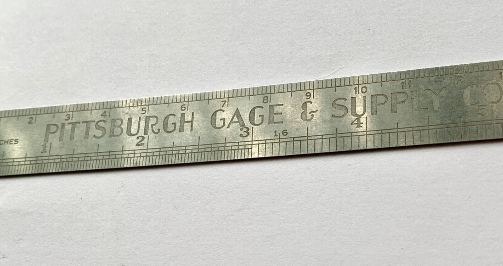 Vintage Pittsburgh Gage & Supply Co FAFNIR Ball Bearings 6” stainless ruler