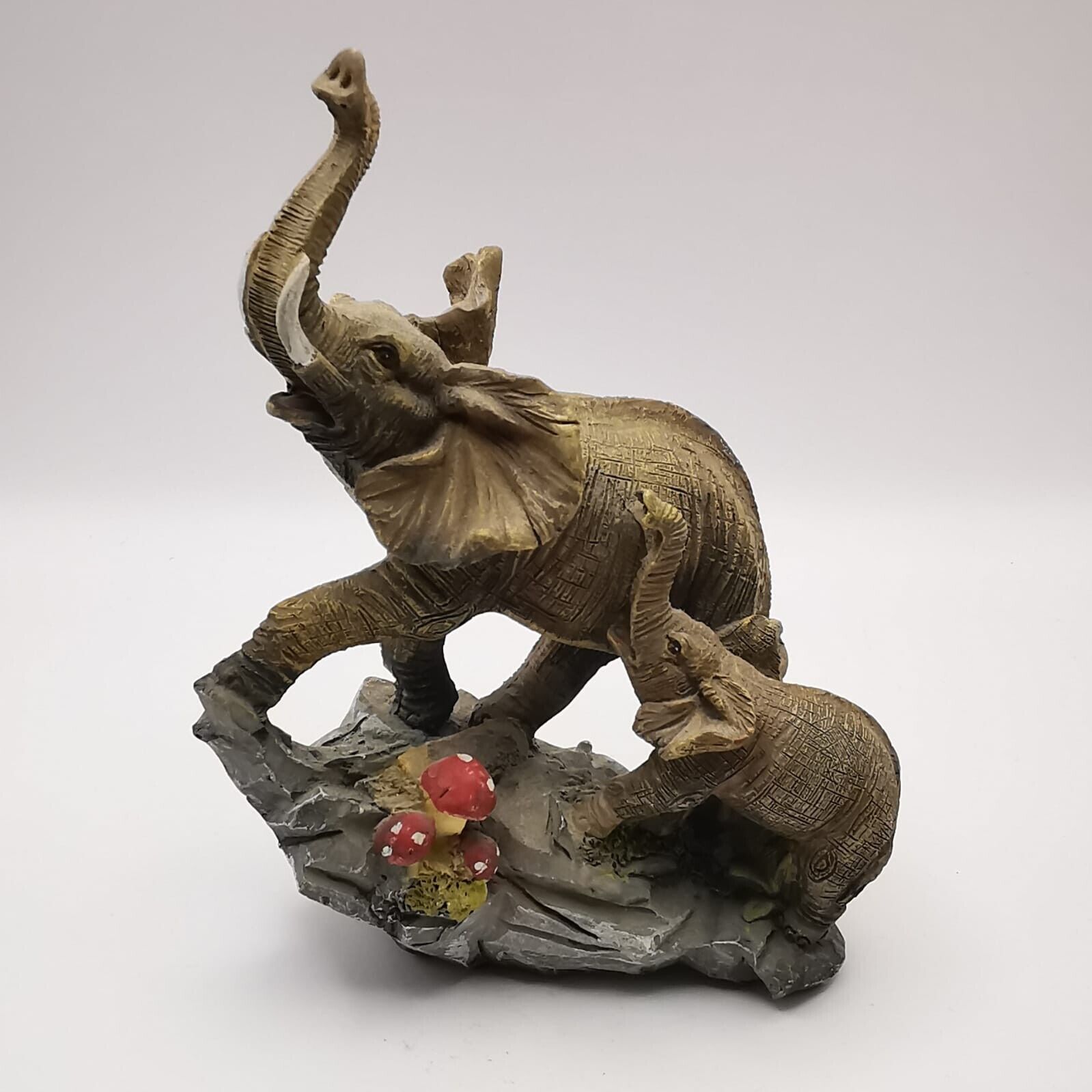 Elephant Figurine Small Vintage Handmade Ceramic Rare Animals Decor Gift 1980s