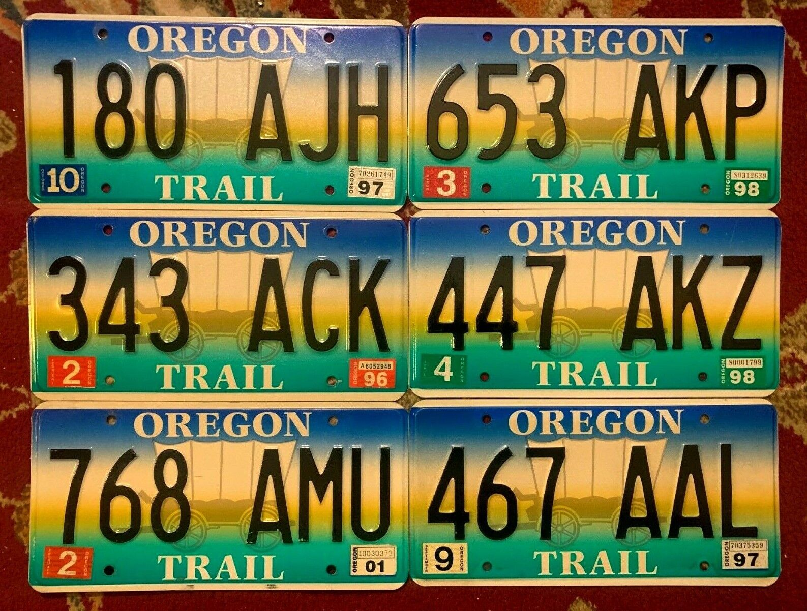 OREGON COVERED WAGON PIONEERS TRAIL LICENSE PLATE SPECIALTY AUTO TAG COLORFUL