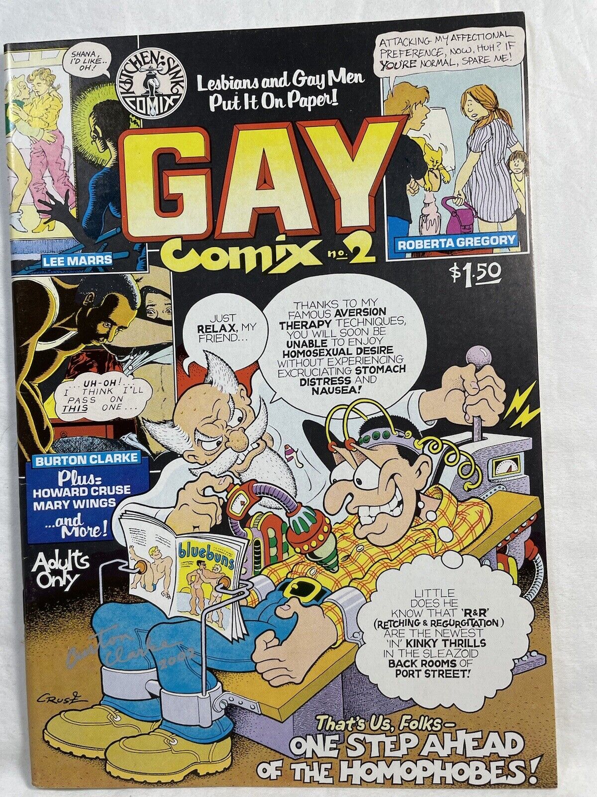 GAY COMIX #2 1981 Kitchen Sink Comics, Burton Clarke, Howard Cruse, Mary Wings..
