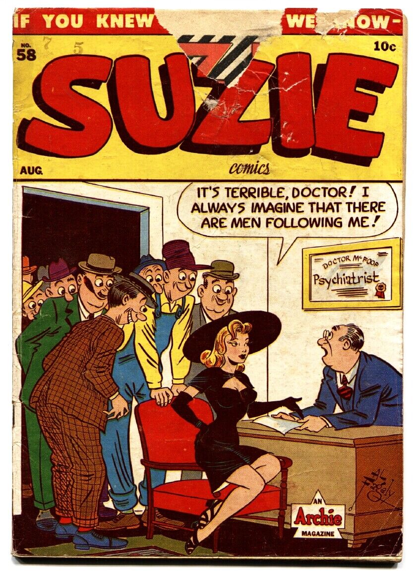 SUZIE COMICS #58 1947- spicy GGA cover- ARCHIE COMICS - KATY KEENE