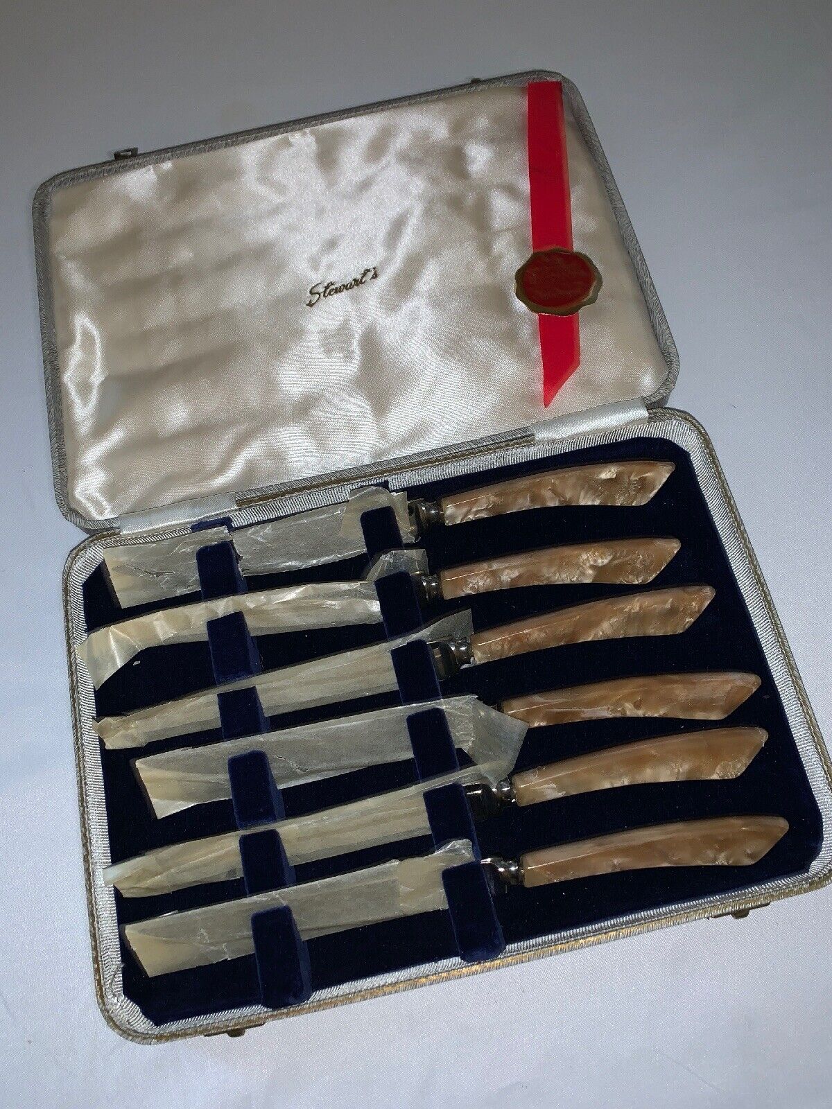 Vintage Stewart’s Knife Set Forged In Sheffield England Original Case & Package