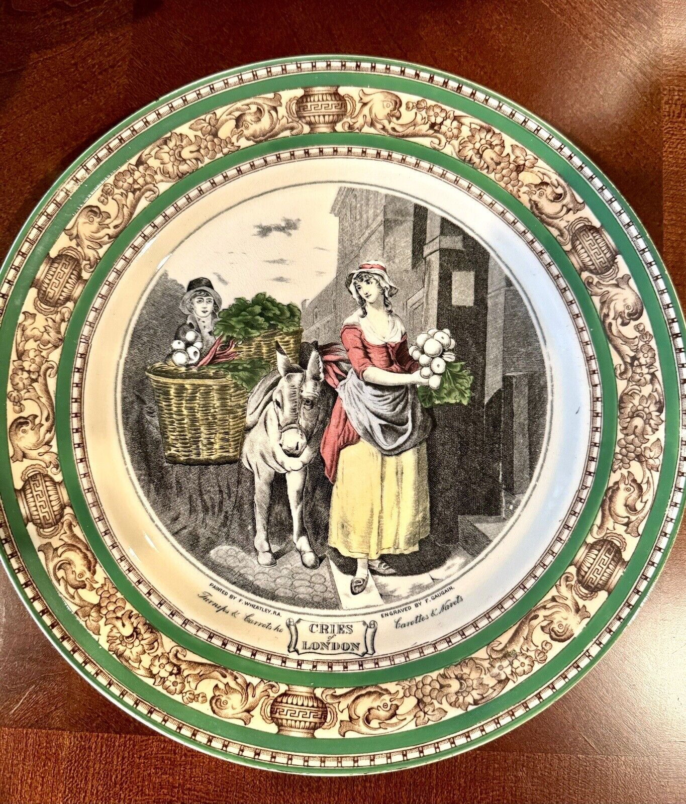 VINTAGE ADAMS CRIES OF LONDON “Fruit to Market” DECORATIVE PLATE ENGLAND 10”