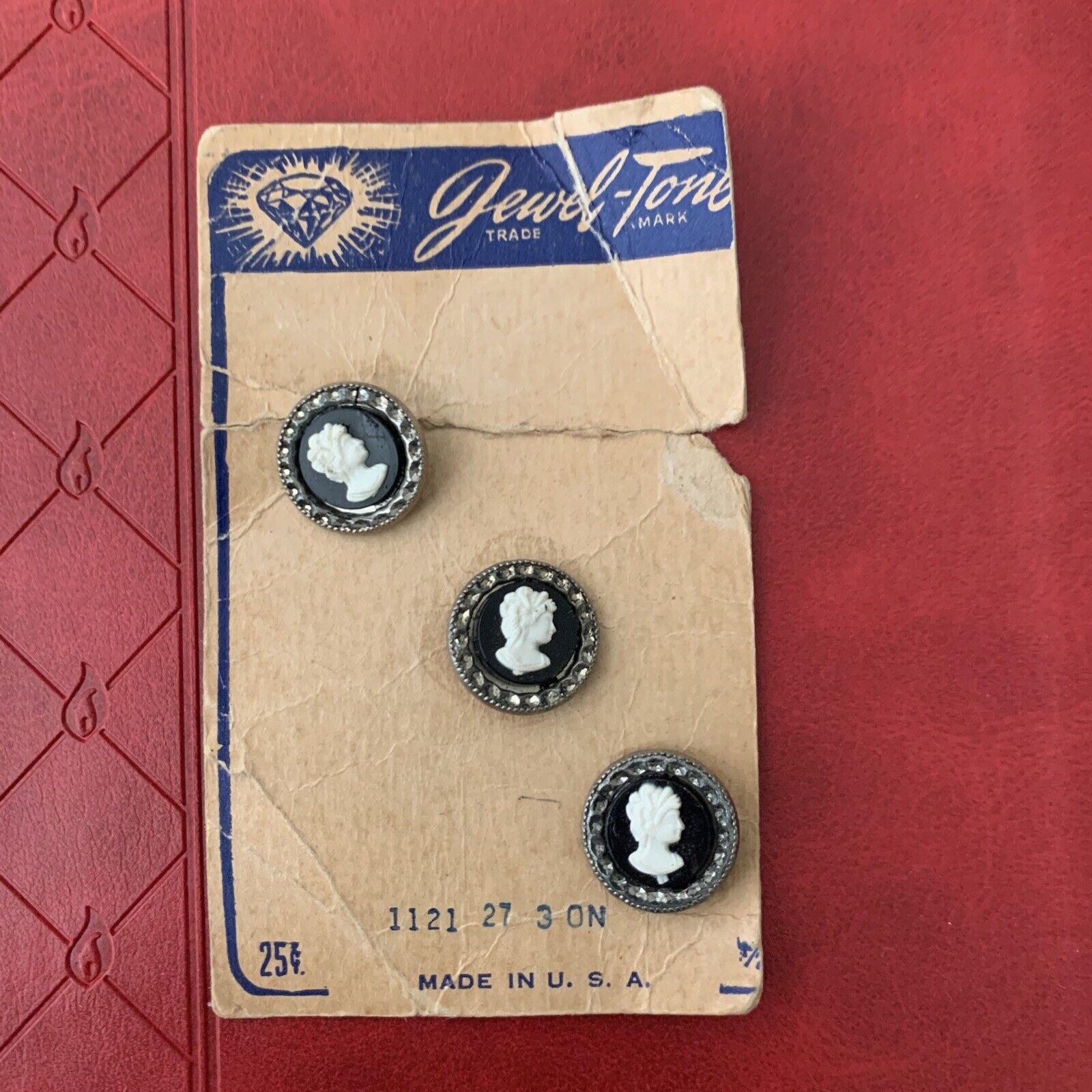 Jewel Tone vintage buttons ~ 3