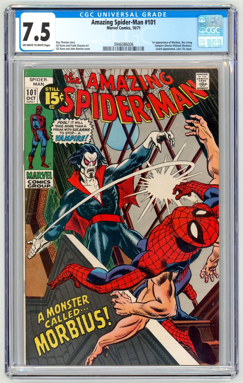 Amazing Spider-Man #101 br CGC 7.5 br 1st App. of Morbius