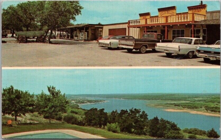 Lago Vista, TEXAS Advertising Postcard LAGO VISTA COUNTRY STORE 2 Views c1960s