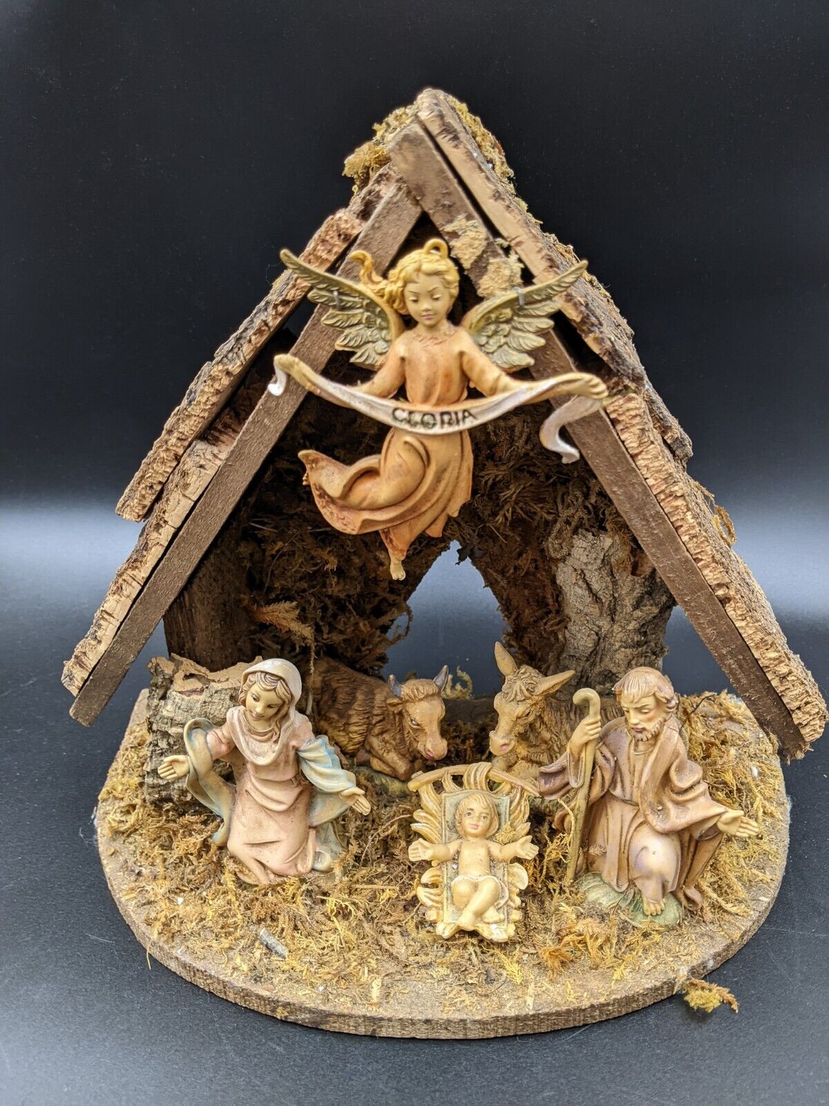 Vintage Wooden Nativity Made in Italy Stern\'s With Box 10\