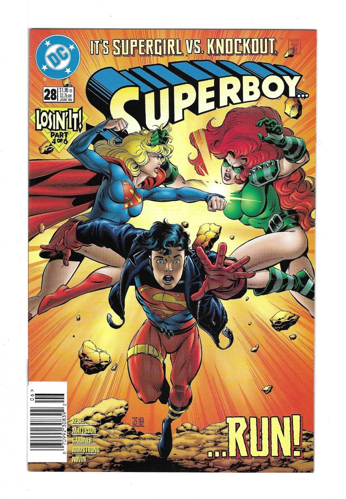 SUPERBOY #28 --- KNOCKOUT LOSIN\' IT Part 4 of 6 HI-GRADE DC Comics 1996 NM