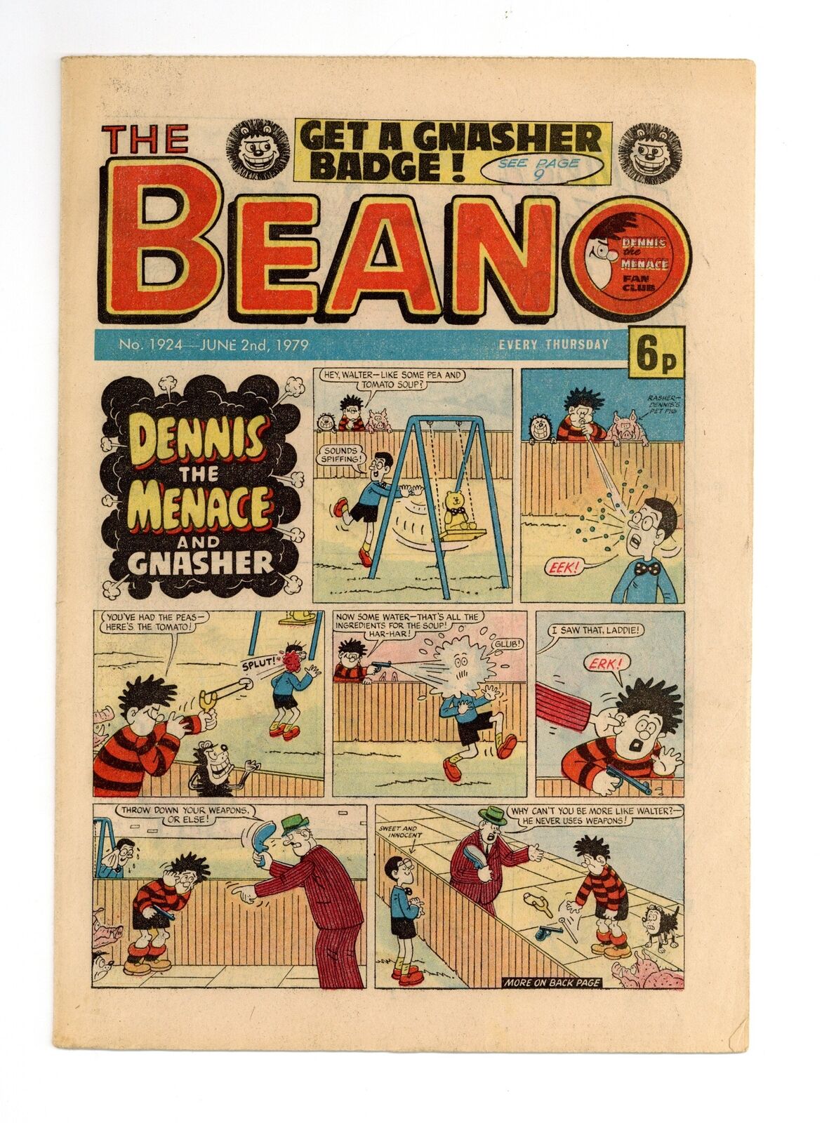 Beano UK 1924 VF/NM 9.0 1979