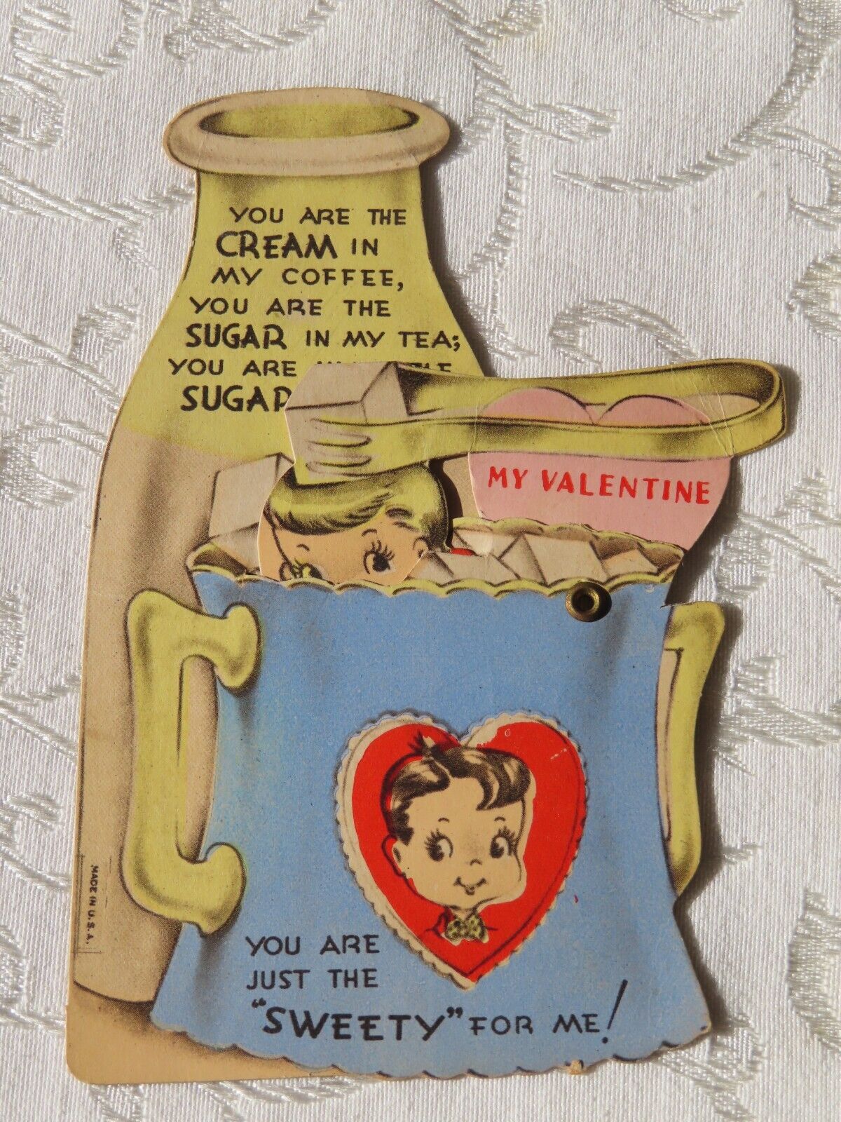 Vintage Valentine, Milk Bottle and Mug, Sweet Mechanical