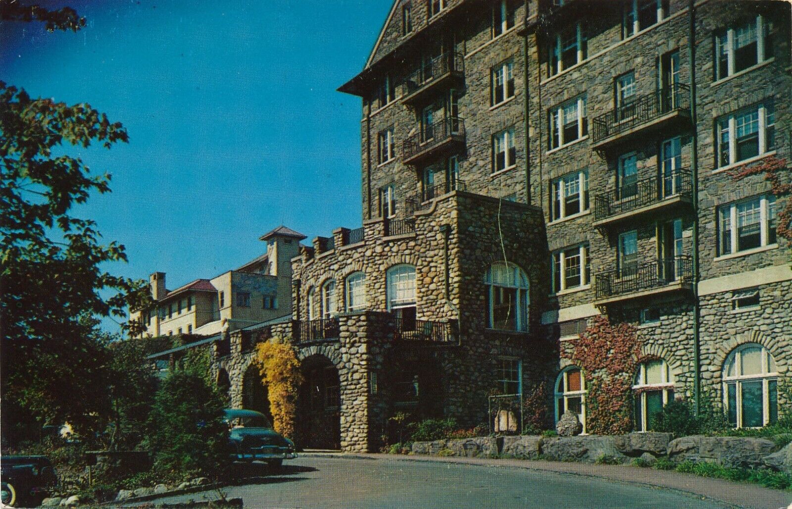 Entrance to the Inn at Buck Hill Falls, Pennsylvania PA vintage unposted