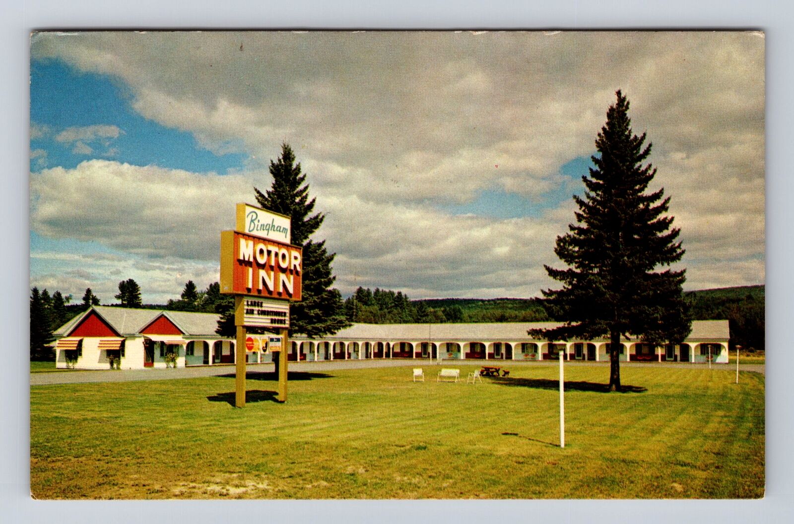 Bingham ME-Maine, Bingham Motor Inn, Advertising, Antique Vintage Postcard
