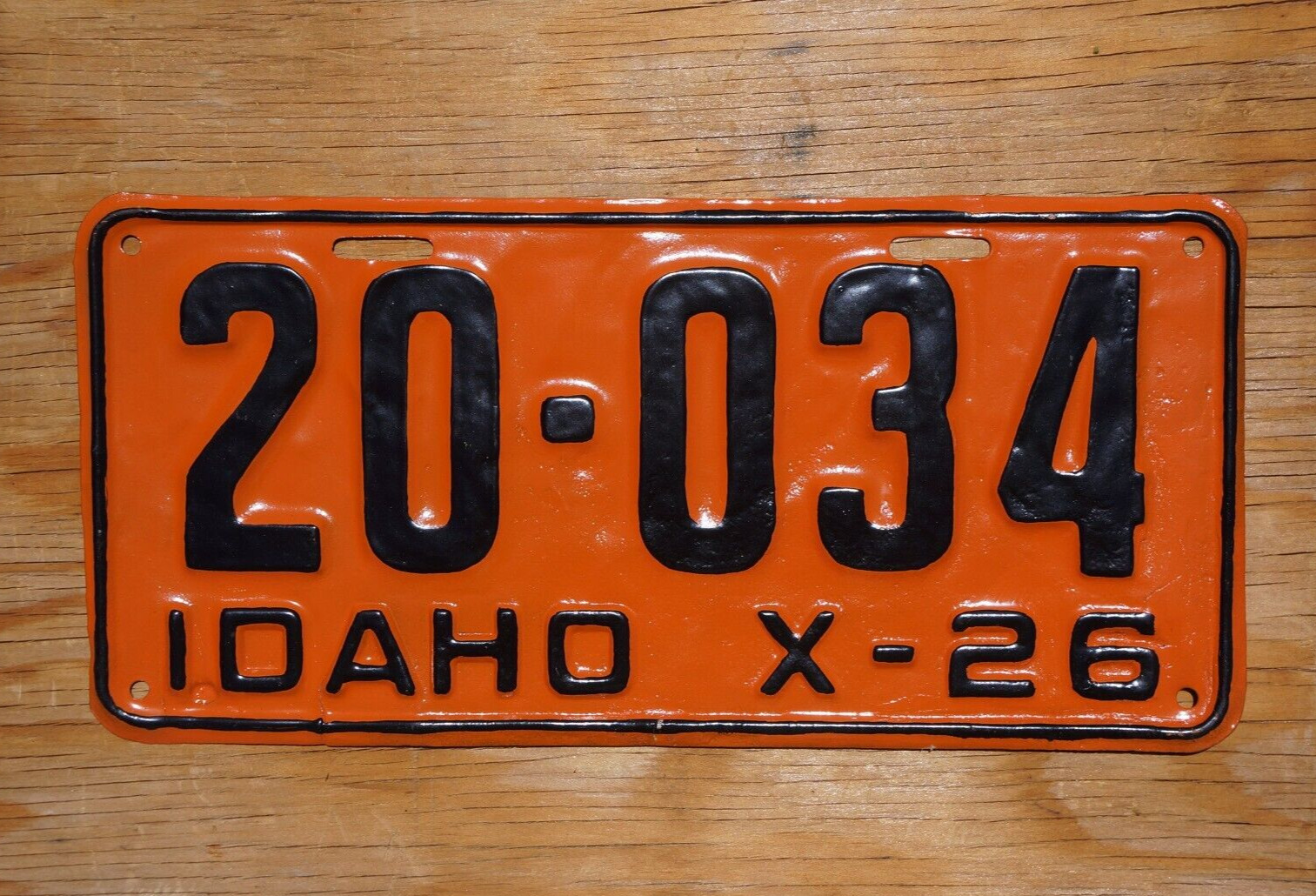 1926 IDAHO License Plate # 20-034