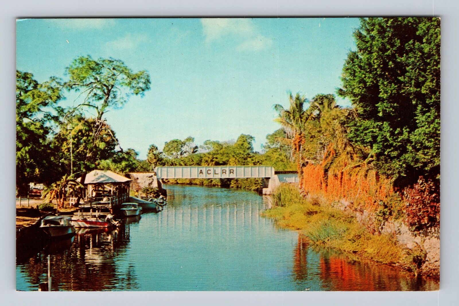 Bonita Springs FL-Florida, Railroad Crosses Imperial River, Vintage Postcard
