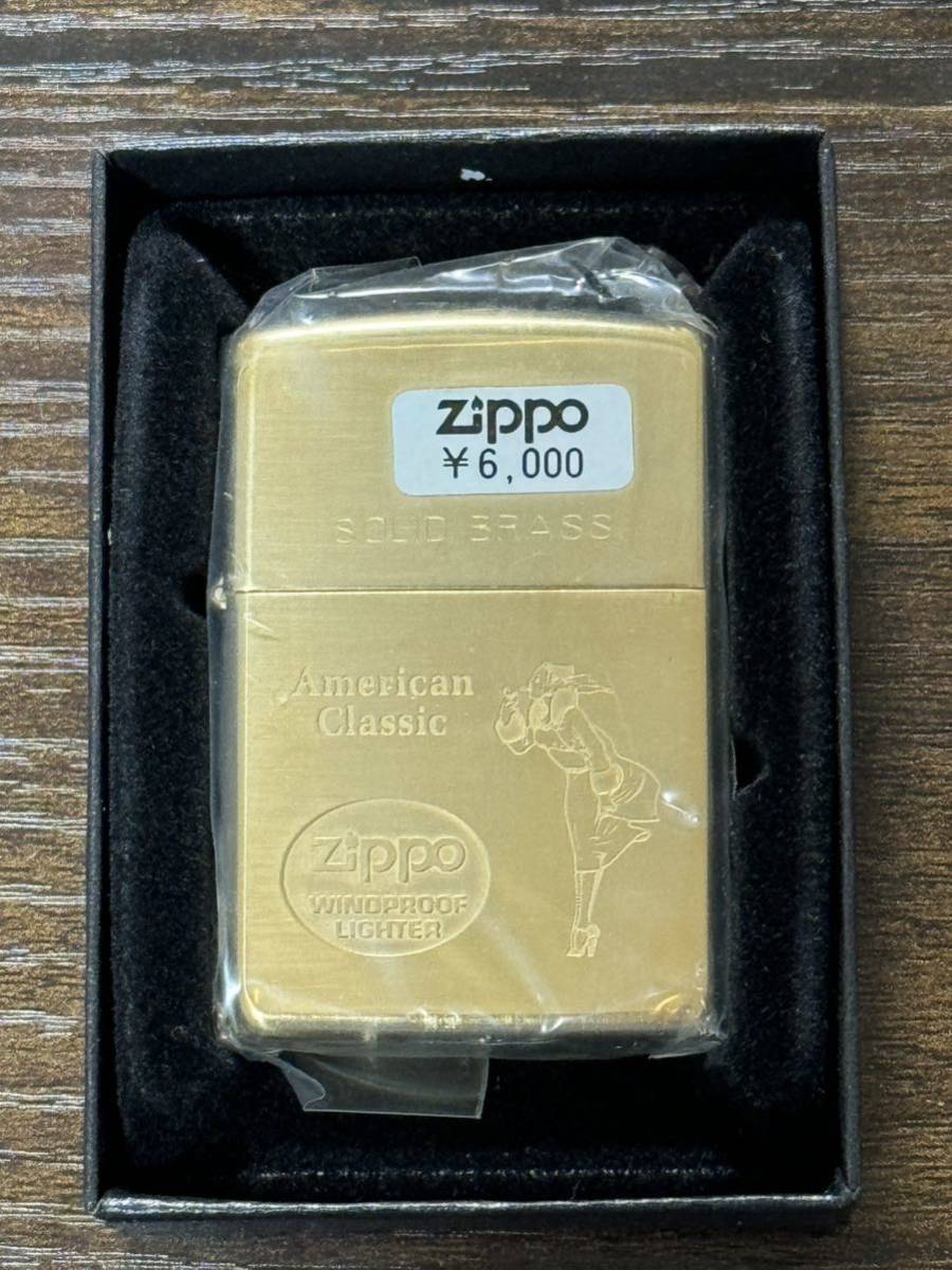 zippo WINDY GOLD SOLID Vintage 1995 American Classic