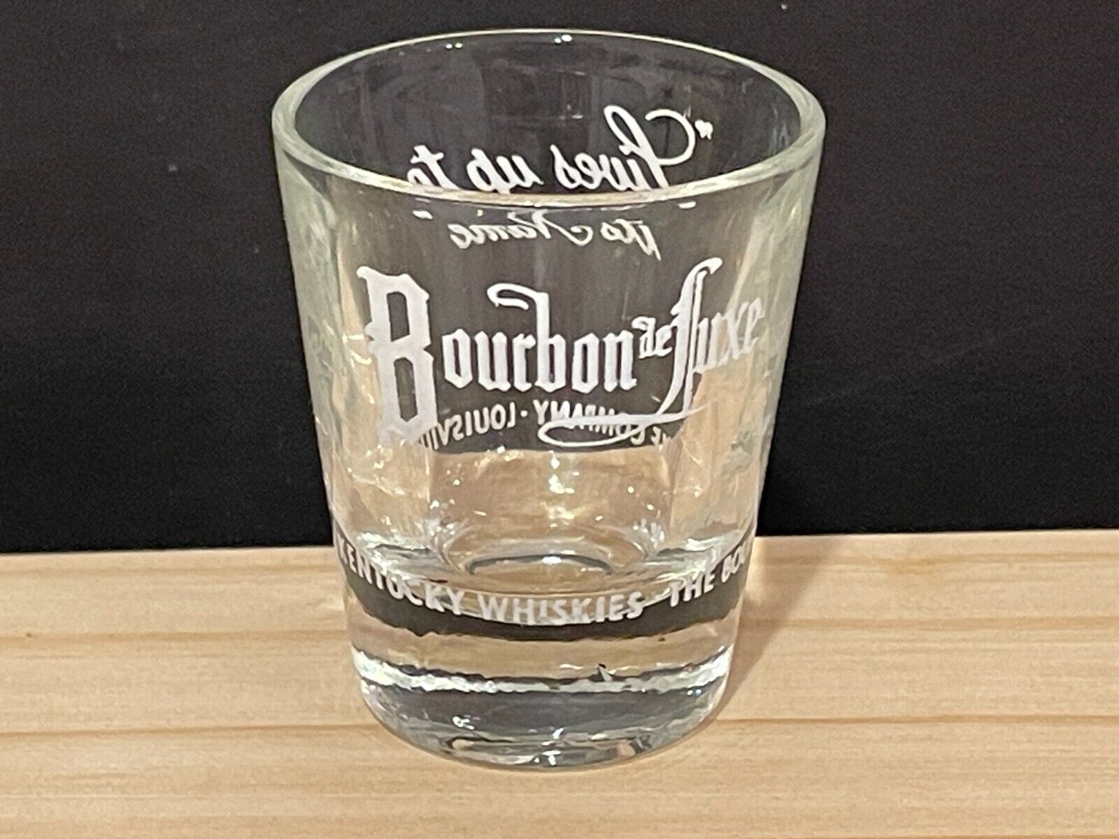 Vintage Bourbon de Luxe “Lives Up To Its Name” Bourbon Whiskey Shot Glass