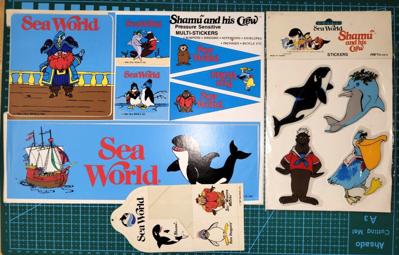 Vintage 1980\'s Sea World Stickers
