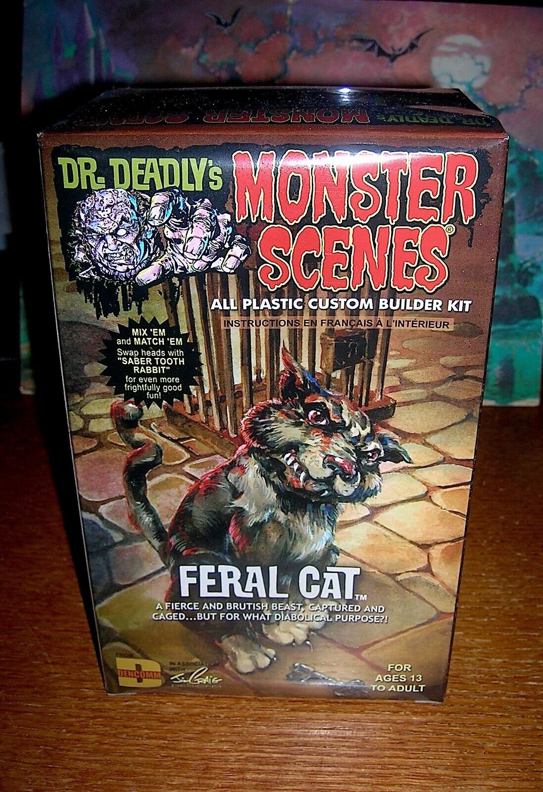 Dencomm Dr. Deadly\'s Monster Scenes Feral Cat Kit No. 712 SEALED NEW