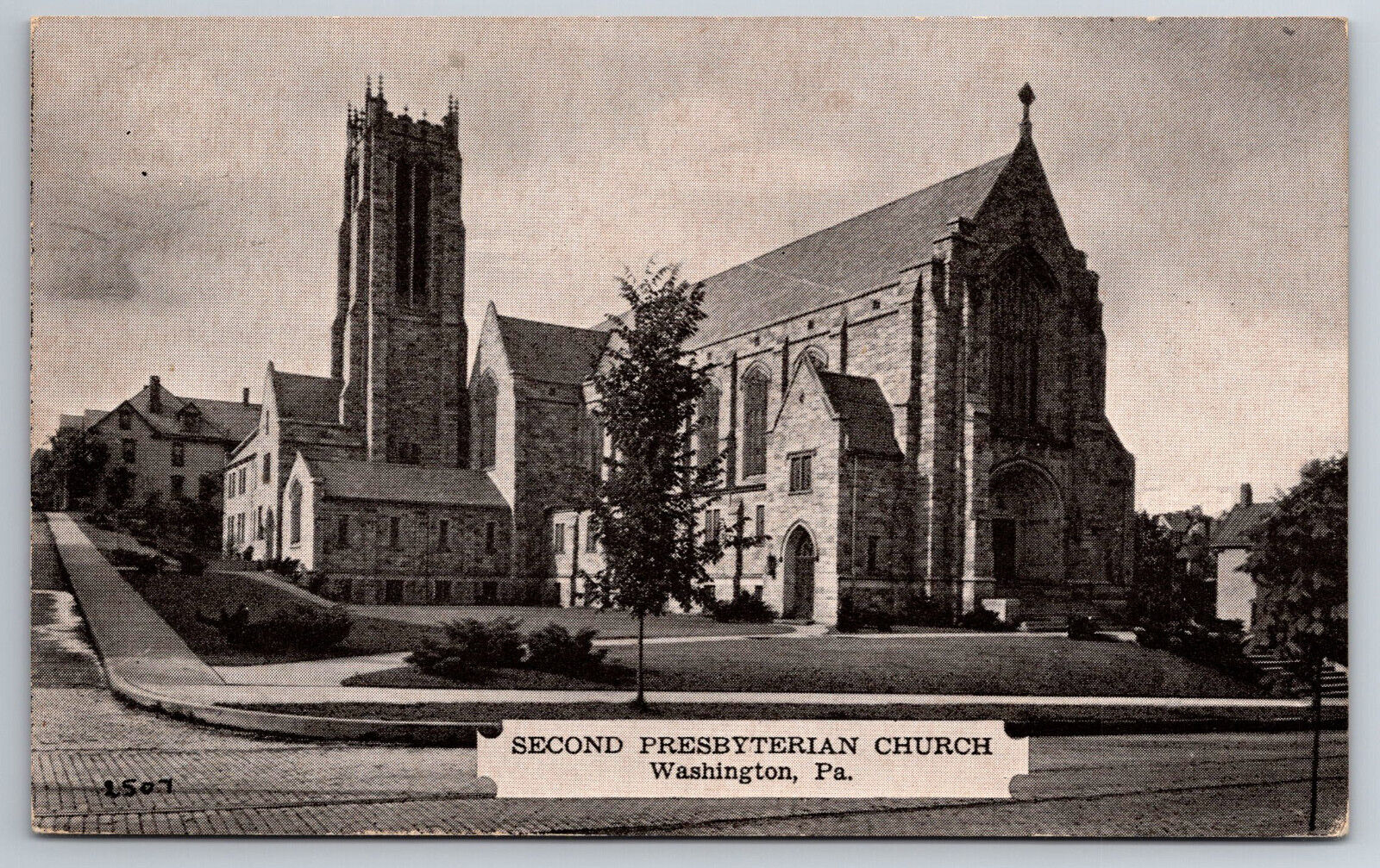 Vintage Postcard PA Washington Second Presbyterian Church c1938 -2089