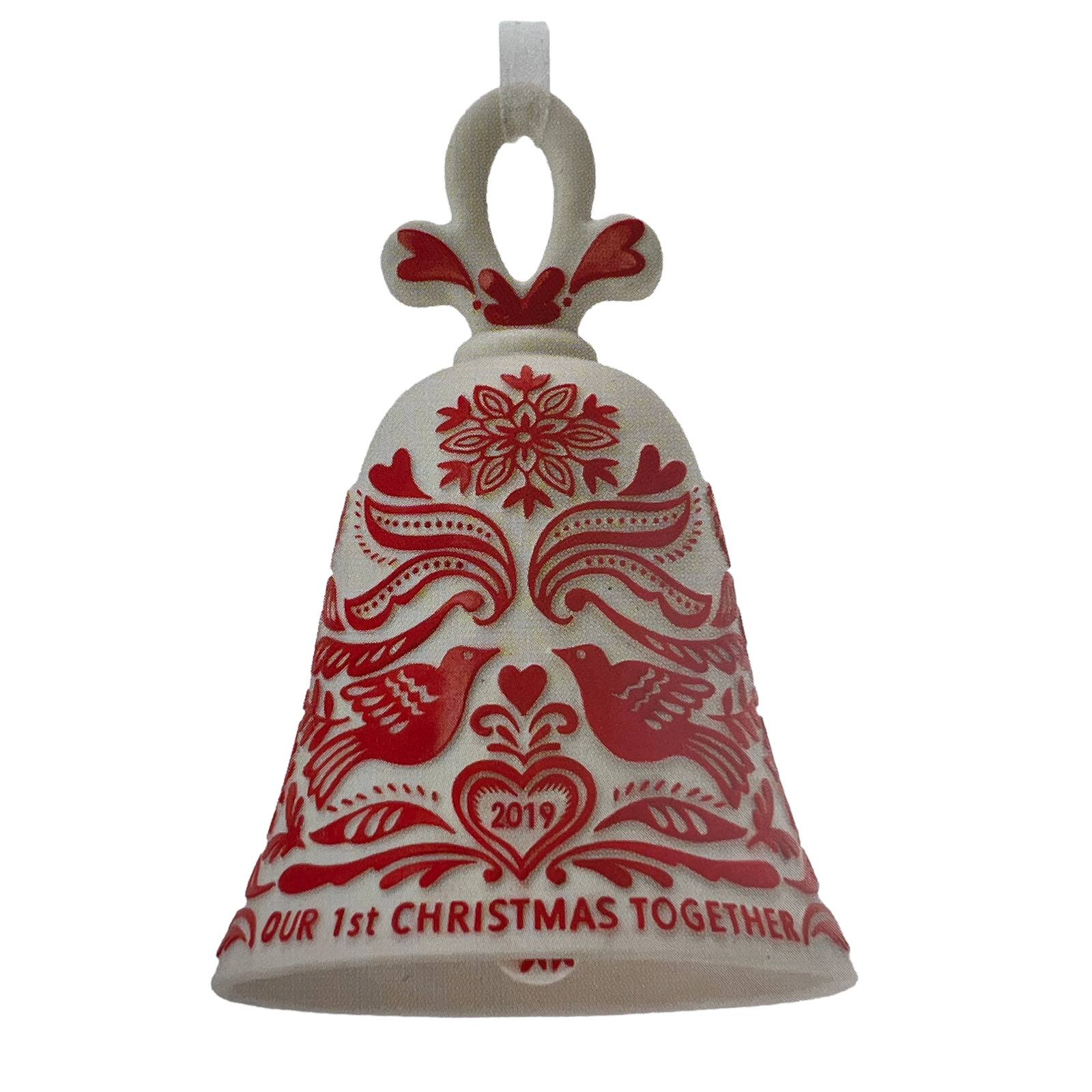 New Hallmark Our 1st Christmas Together Red & White Bell 2019