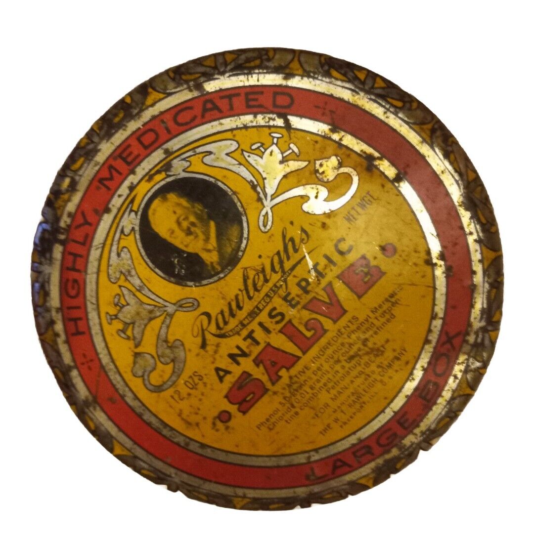 Vintage Rawleigh's Antiseptic Salve Large Tin