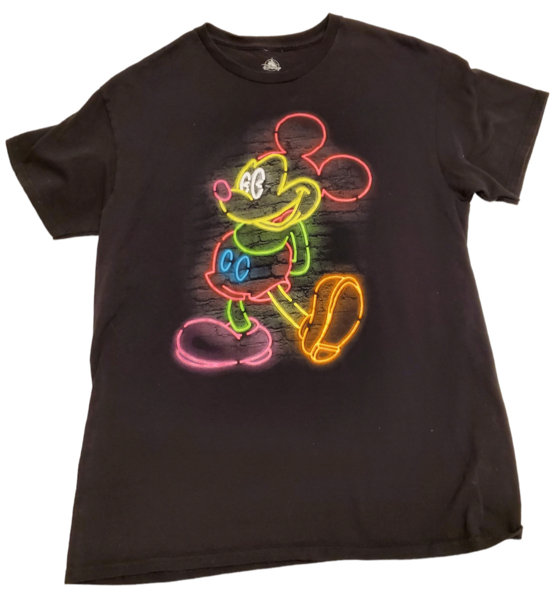 Vintage Micky Mouse Neon Disney T-Shirt size Med