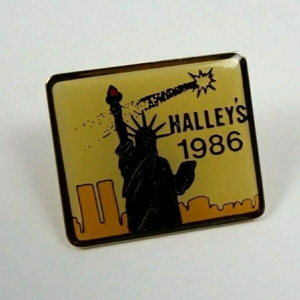 Vintage Halley's Liberty 1986 Enamel Lapel Pin Hat Pin