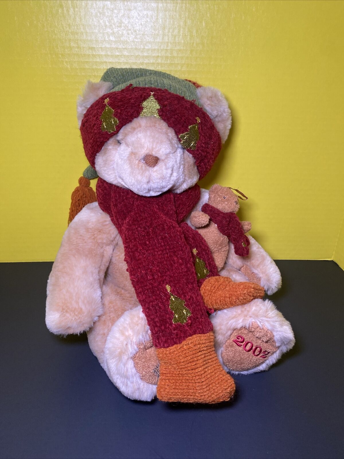 Cherished Teddies-With-A-Heart Plush Bear BONUS Ornament Mini Teddy Vintage 2002