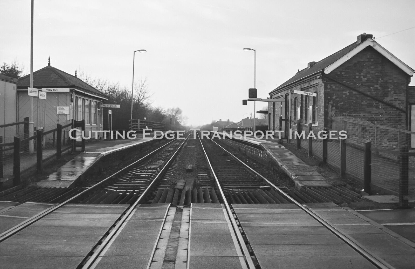 35mm Railway Negative: Aslockton Station 17/01/1991                     36/201/5