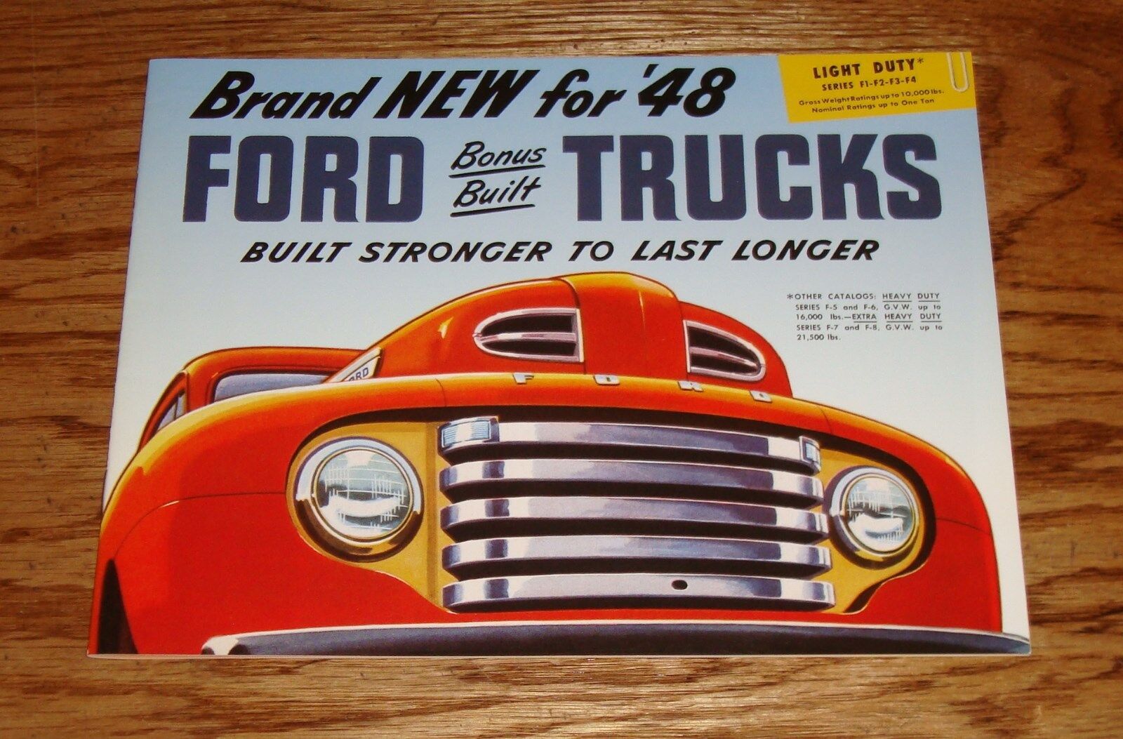 1948 Ford Light Duty Truck Series F1 F2 F3 F4 Sales Brochure 48 Pickup